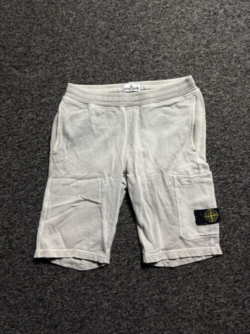 Stone Island Junior Sweat Shorts – Light Grey
