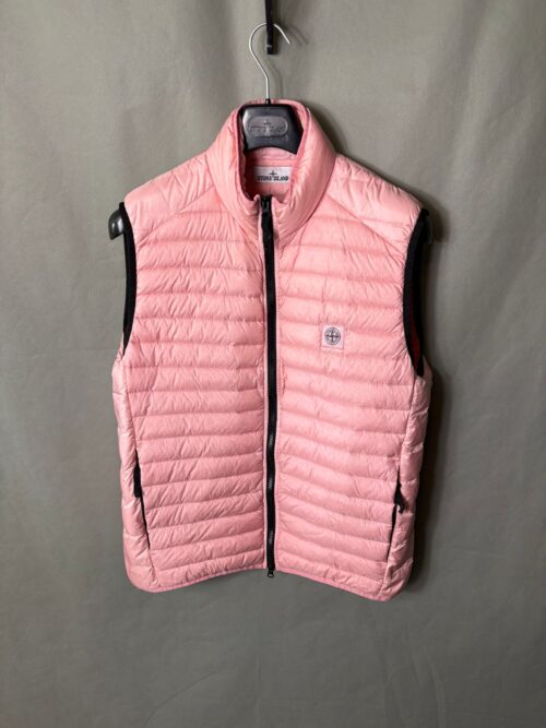 Stone Island Loom Woven Down Nylon Chambers Gilet – Pink