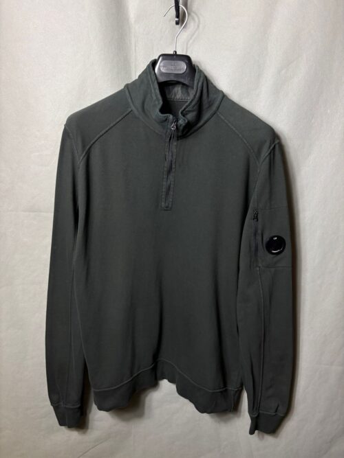 C.P. Company Lens Half Zip Sweatshirt – Dark Green