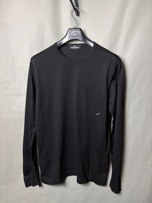 Stone Island Shadow Project Long Sleeve Pocket Tee – Black