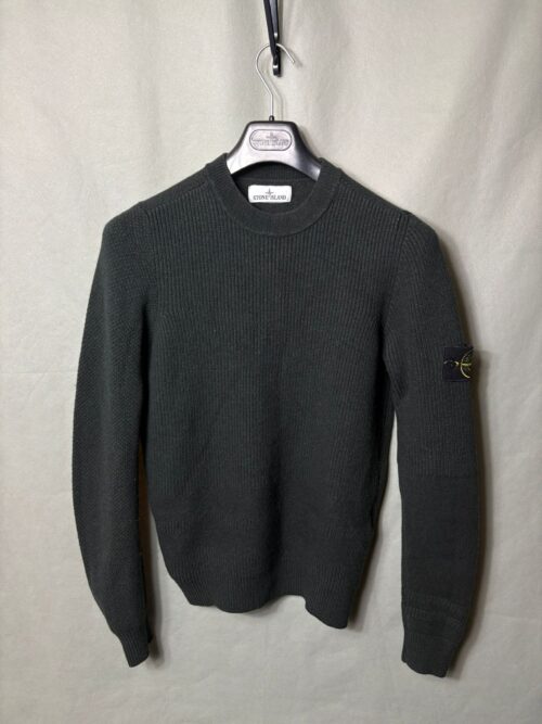 Stone Island Ribbed Crewneck Knit – Black